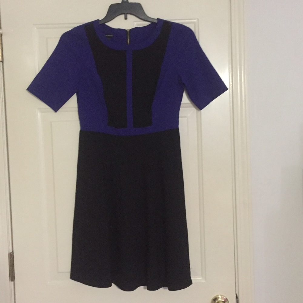 Purple Color-block Dress